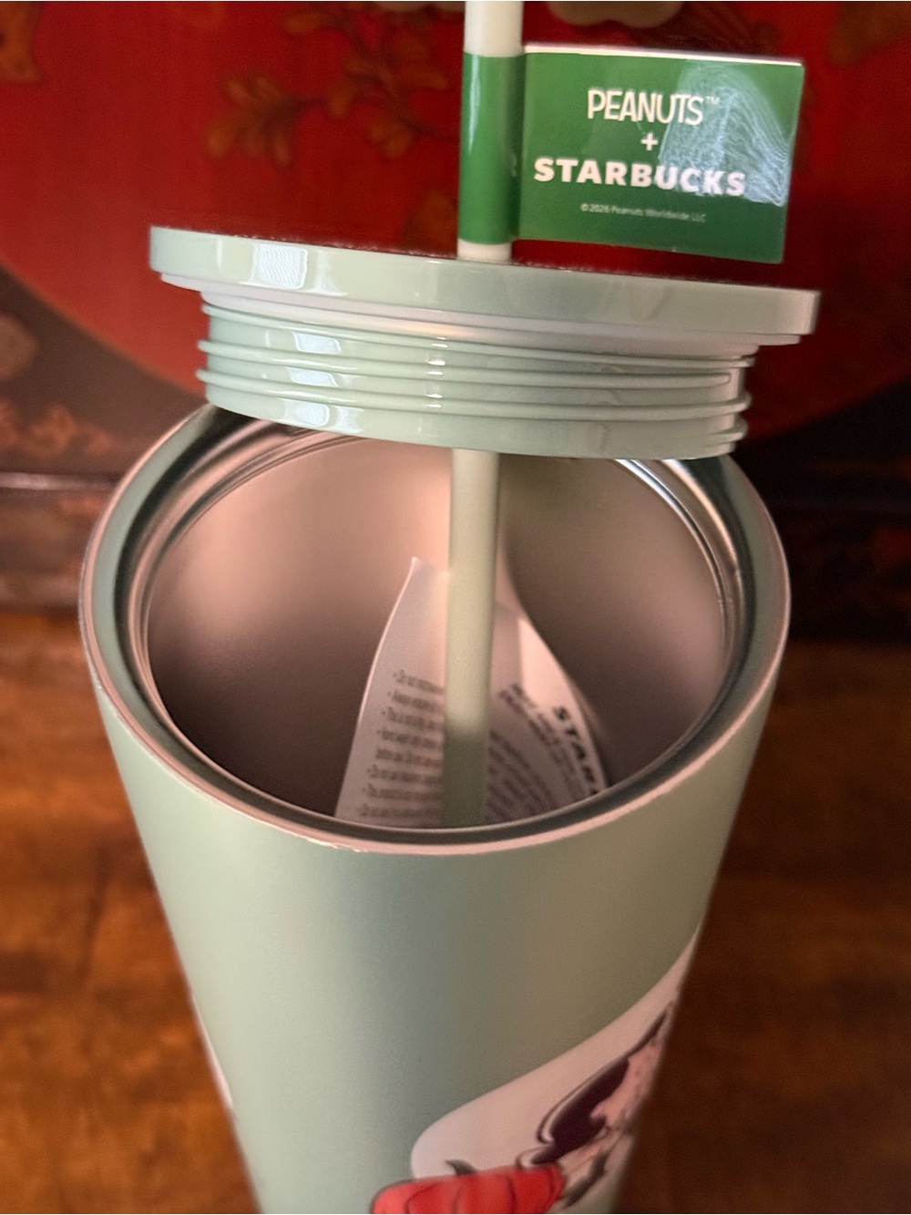 Starbucks x Peanuts Mint Green 24oz Cold Cup- NWT - Picture 6 of 7